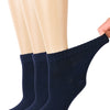 Women's Comfortable Diabetic Bamboo Ankle Socks for Swollen Legs, 3 Pairs