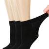 Women's Comfortable Diabetic Bamboo Ankle Socks for Swollen Legs, 3 Pairs