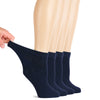 Lightweight Diabetic Bamboo Ankle Socks for Women, 4 Pairs