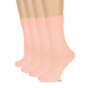 Casual Women's Cotton Dress Crew Socks, 4 Pairs