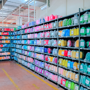 A warehouse brimming with vibrant bags, showcasing a myriad of colors, awaits exploration.