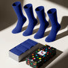 Hugh Ugoli Men's Bamboo Soft Business Crew Socks in saxe