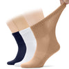 A set of three pairs of men's socks in different colors, suitable for everyday wear.