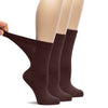 Bamboo Diabetic Crew Socks for Women, 3 Pairs