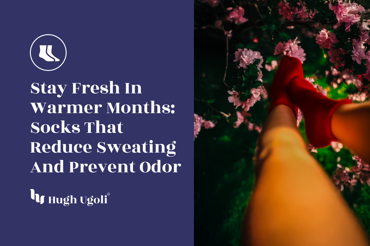 Bright red socks and blooming flowers bring fresh energy to warmer days.