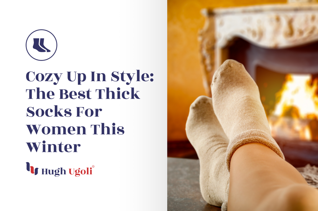 Woman's feet in cozy thick socks, resting by the fireplace, capturing a warm and relaxing winter vibe.