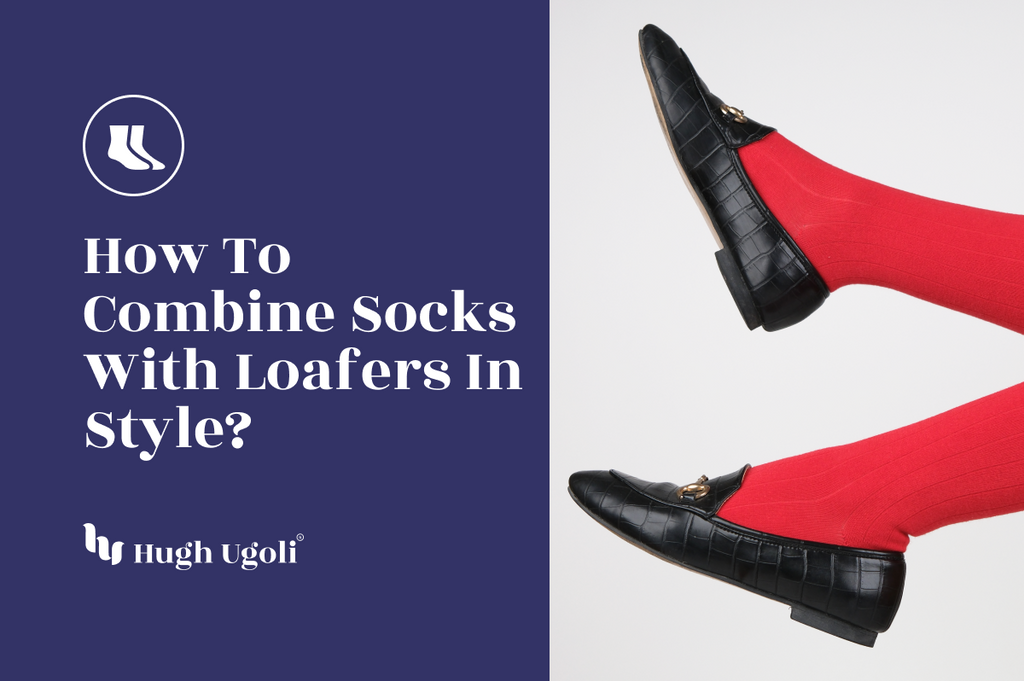 Vibrant red socks meet classic black loafers for a stylish twist.