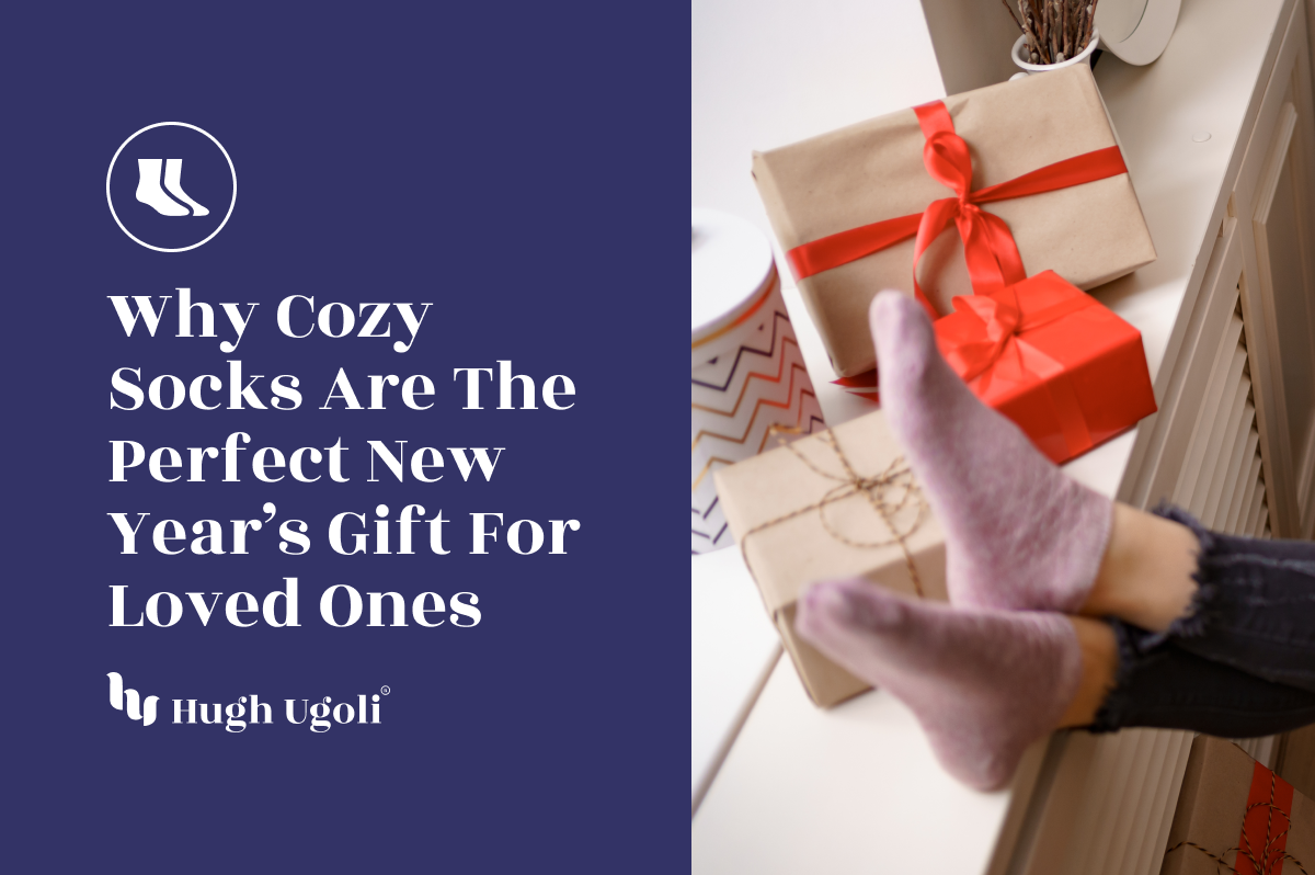 A cozy scene featuring wrapped holiday gifts, red bows, and a pair of warm socks resting on a windowsill, perfect for gifting ideas.