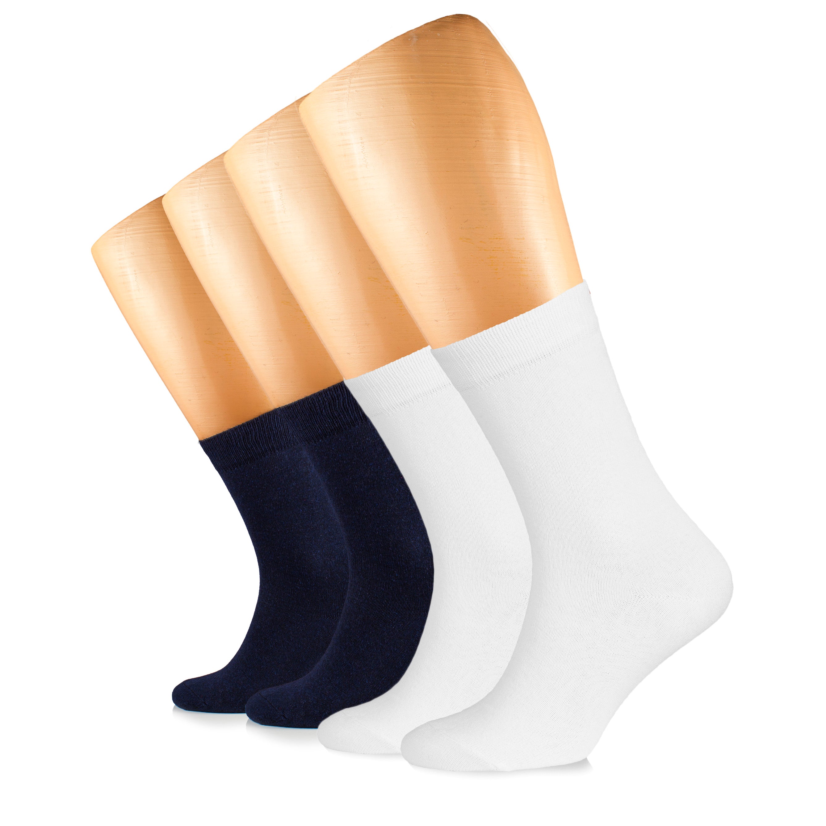 Casual Women's Cotton Dress Crew Socks, 4 Pairs