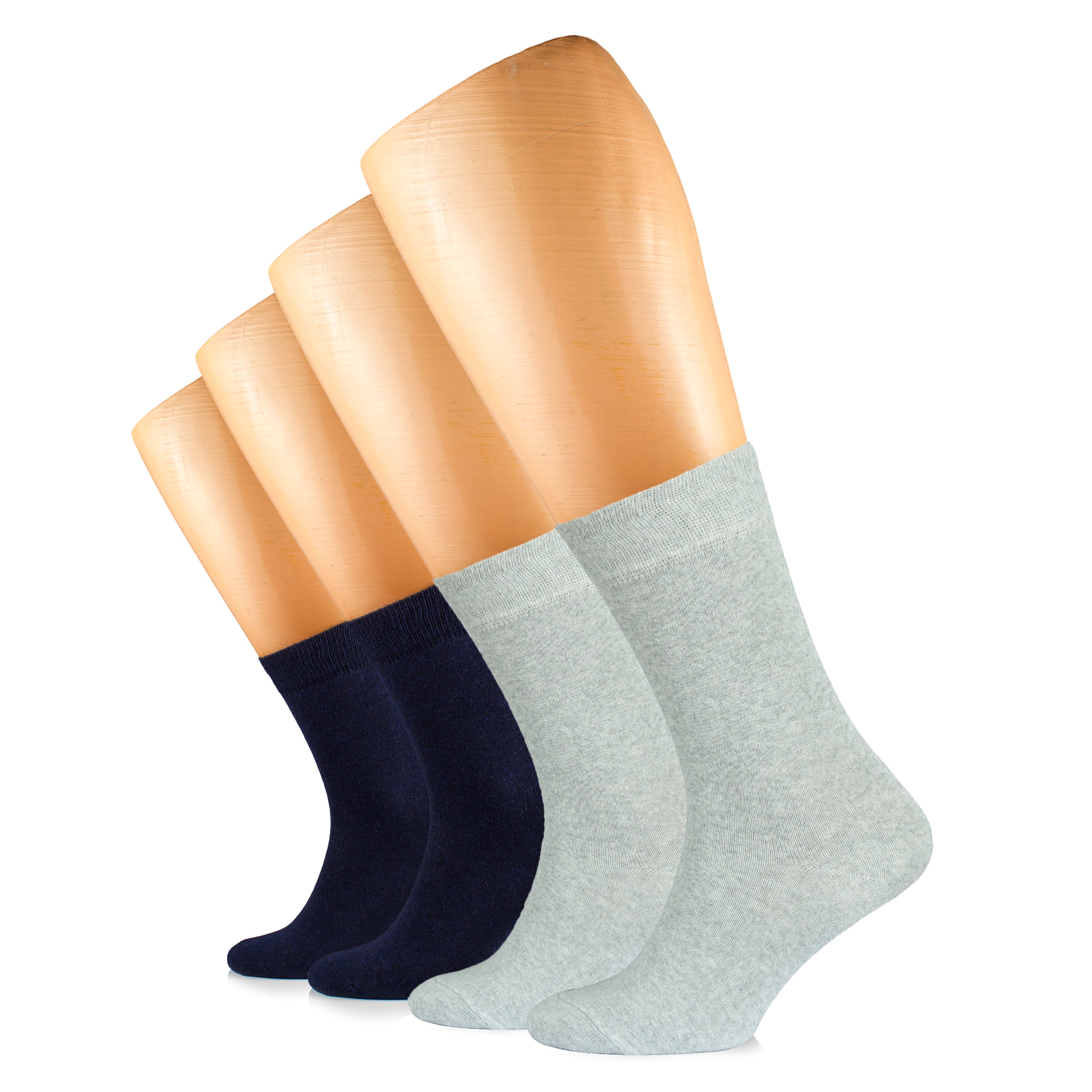 Casual Women's Cotton Dress Crew Socks, 4 Pairs