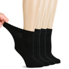Lightweight Diabetic Bamboo Ankle Socks for Women, 4 Pairs