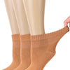Women's Comfortable Diabetic Bamboo Ankle Socks for Swollen Legs, 3 Pairs