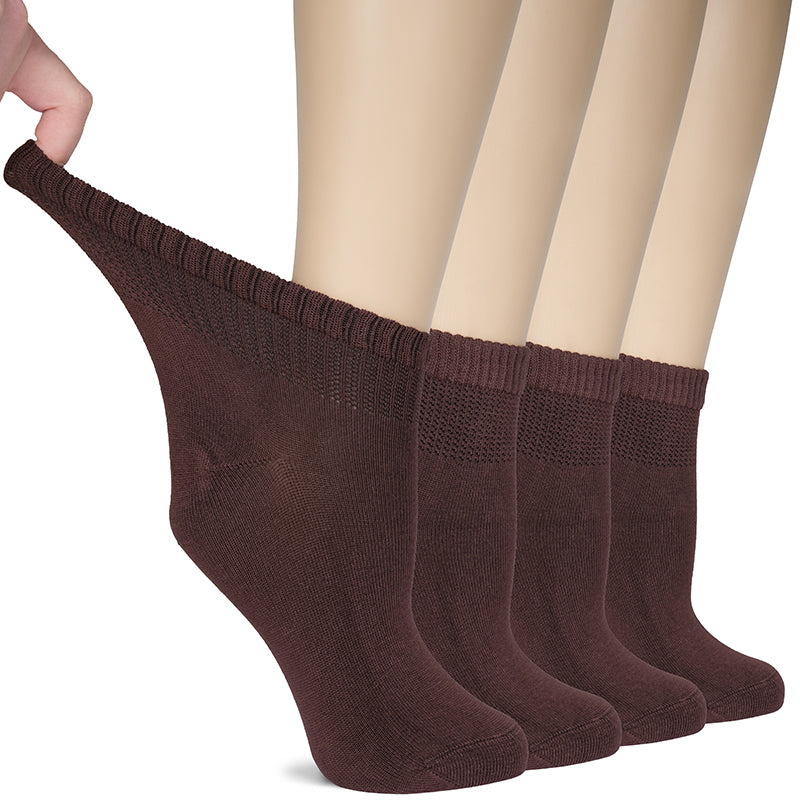 Experience ultimate comfort and style with these brown women's cotton ankle socks. Designed for good health, they're soft, breathable, and provide a perfect fit!- Hugh Ugoli