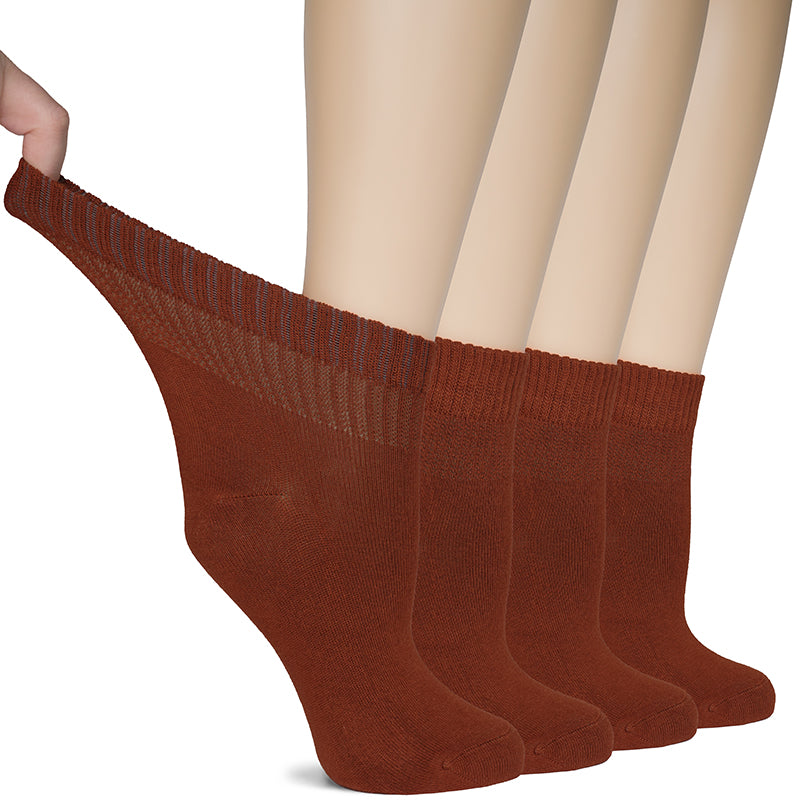 Experience ultimate comfort and style with these women's bombay brown socks! Crafted from breathable bamboo fabric, they offer a seamless toe construction for irritation-free wear. With a non-binding top, they improve circulation and come in a set of four pairs for added convenience!- Hugh Ugoli- Hugh Ugoli