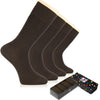 Men's Cotton Dress Seamless Toe Business Crew Socks with Gift Box, 4 Pairs