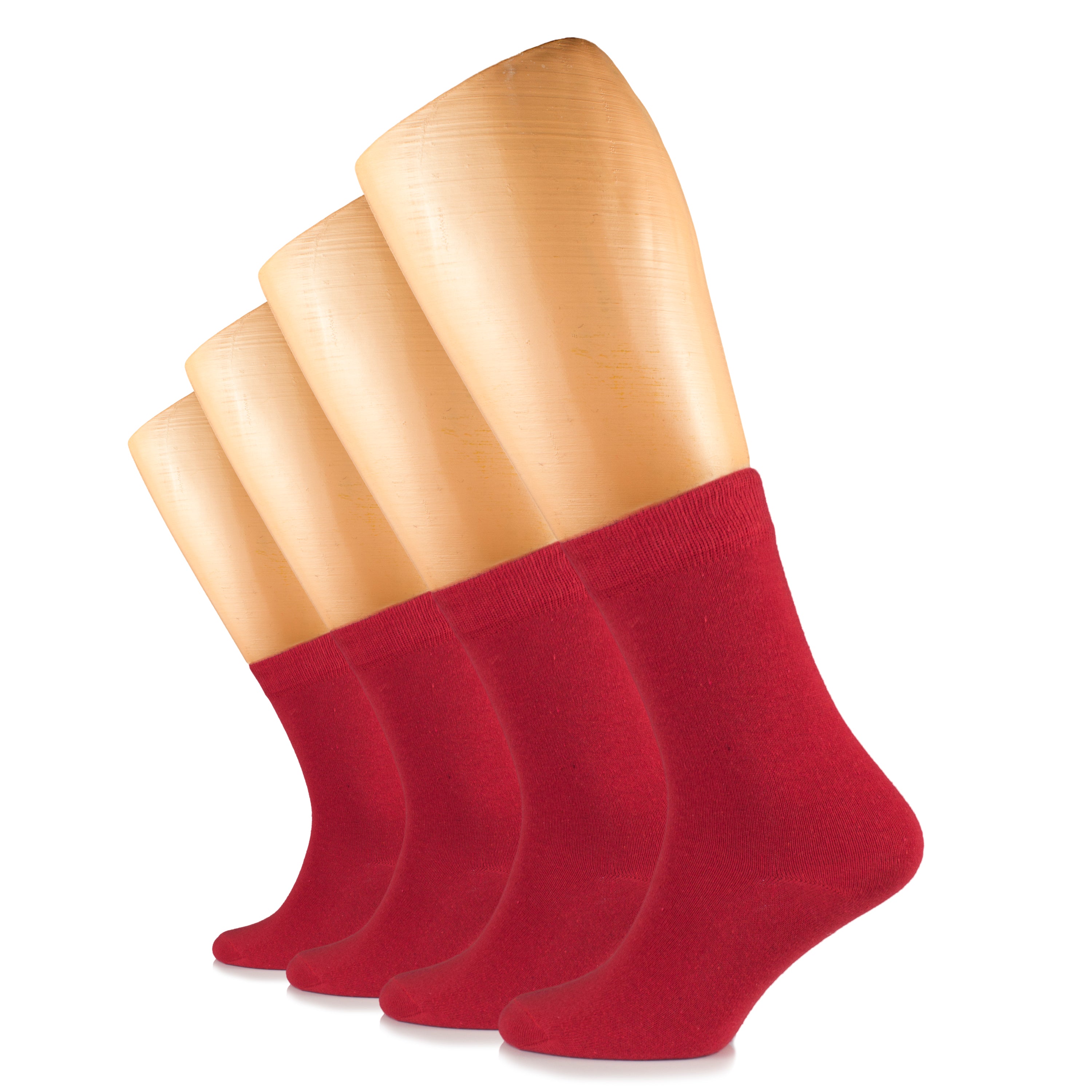 Casual Women's Cotton Dress Crew Socks, 4 Pairs