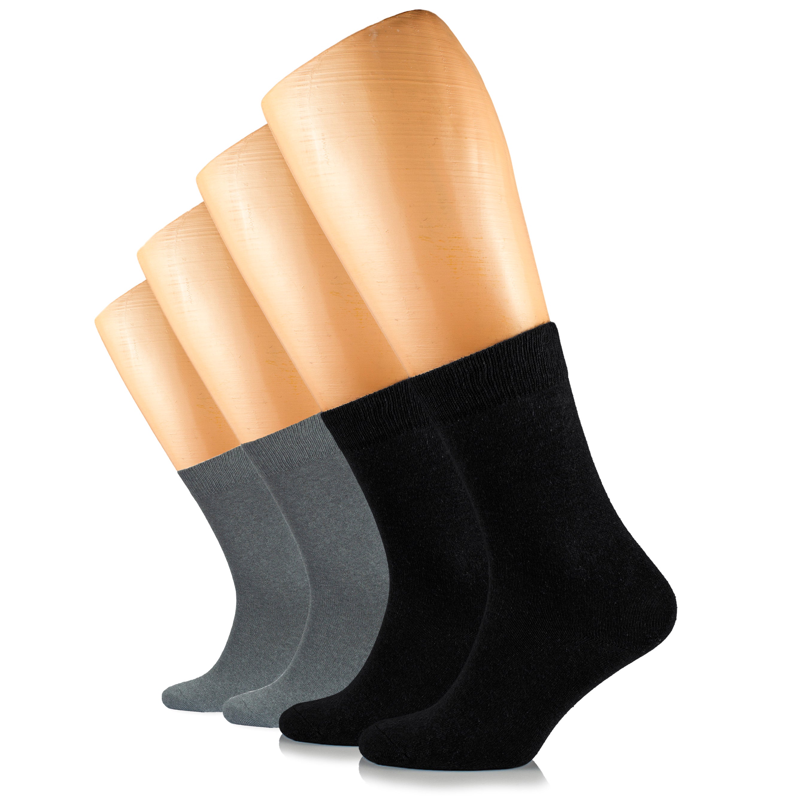 Casual Women's Cotton Dress Crew Socks, 4 Pairs