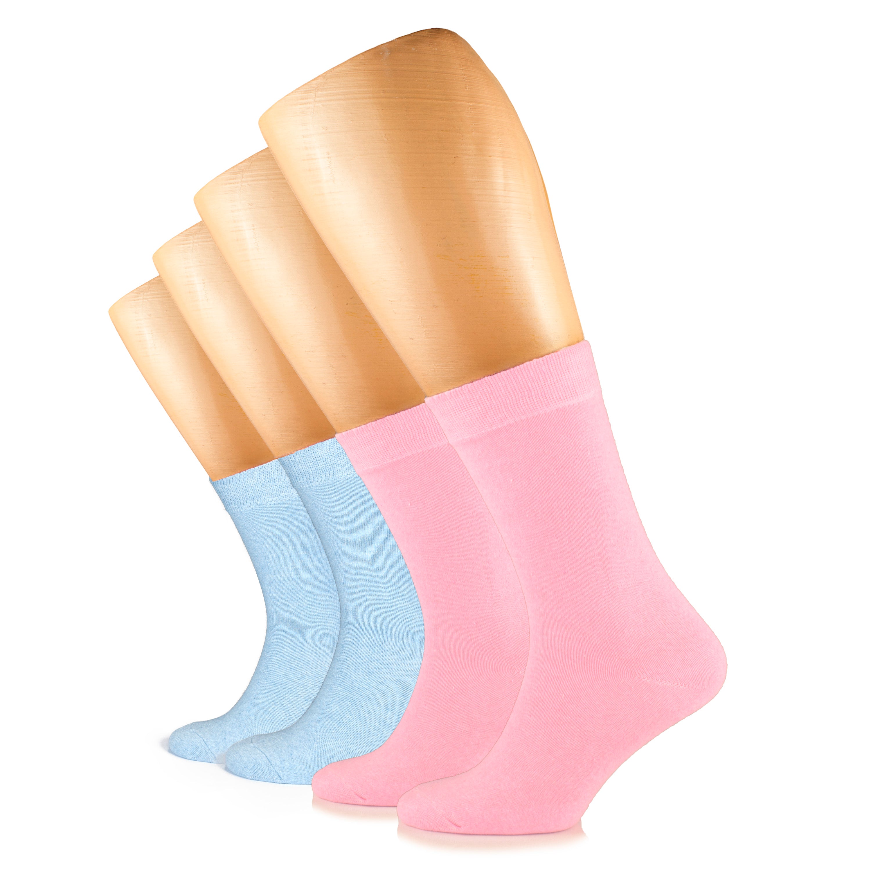 Casual Women's Cotton Dress Crew Socks, 4 Pairs