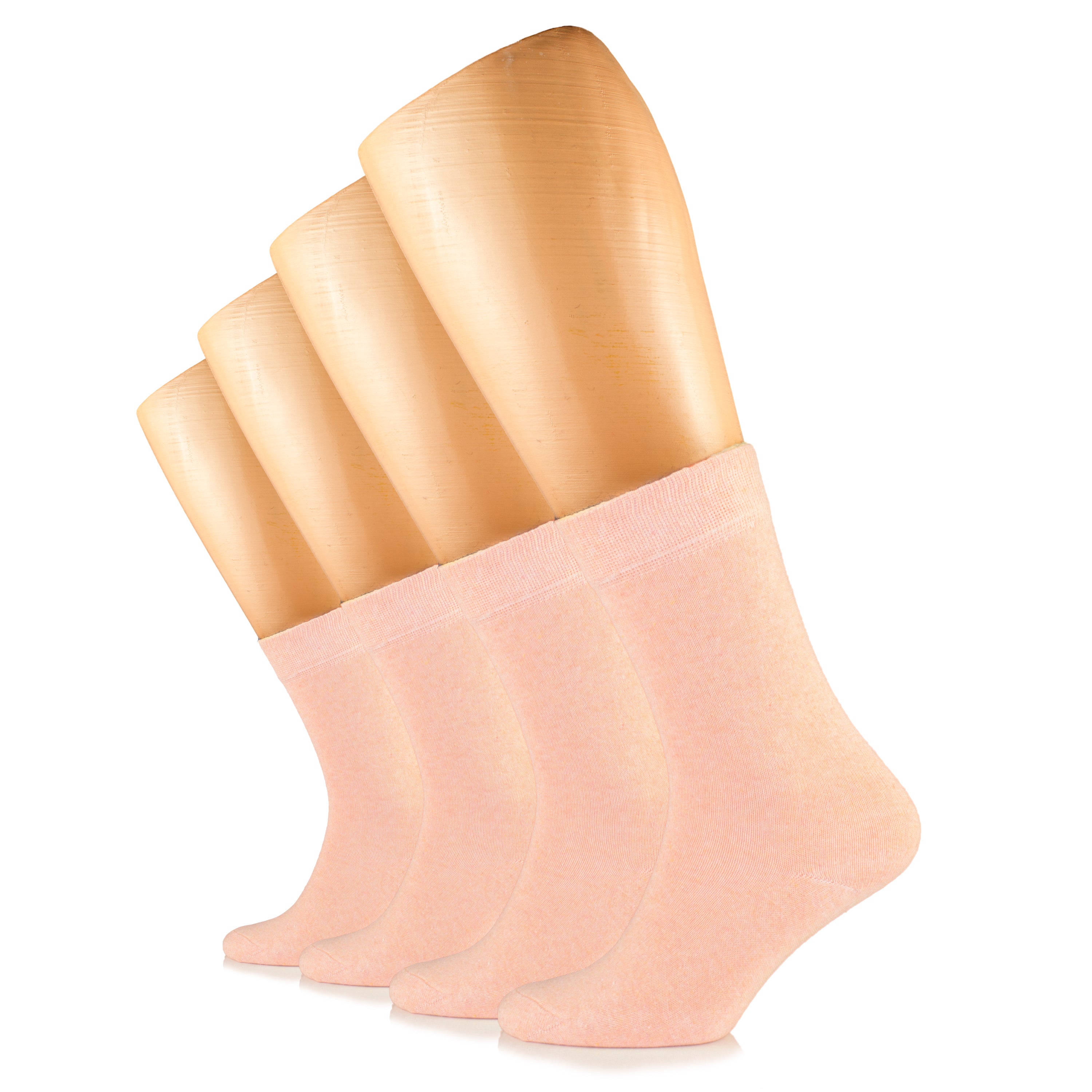 Casual Women's Cotton Dress Crew Socks, 4 Pairs