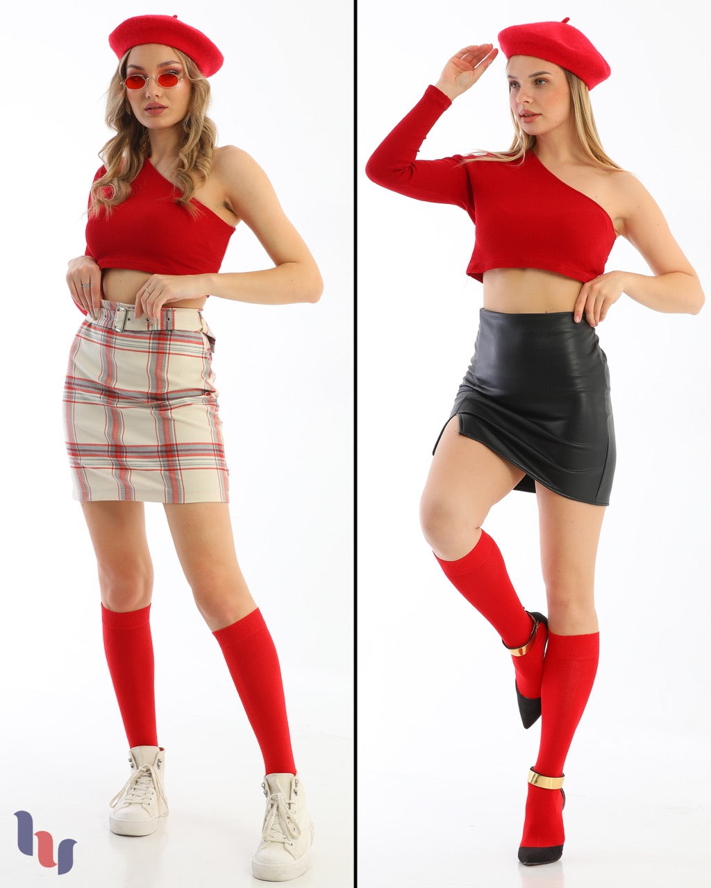 Women's Cotton Knee-High Dress Socks,Moisture Wicking, Breathable, 4 Pairs