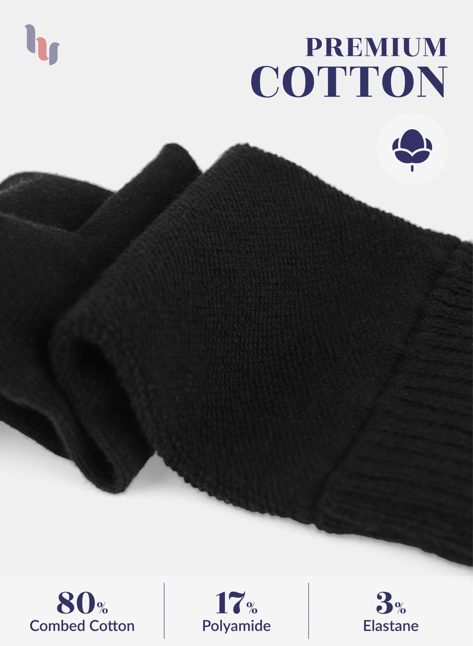 Unisex Cotton Diabetic Crew Socks, 4 Pairs