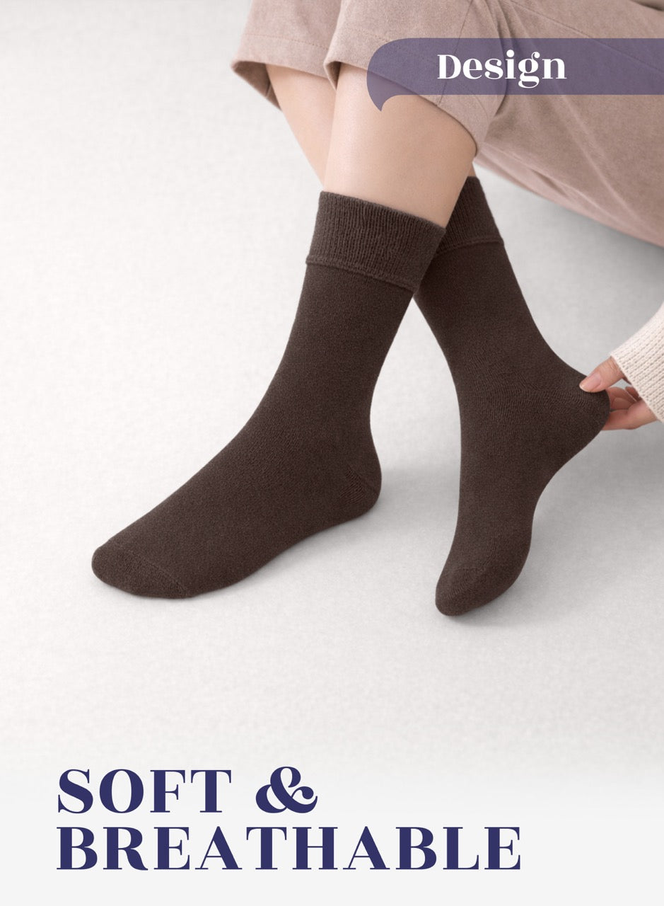 Soft Bamboo Dress Crew Socks for Women, 3 Pairs
