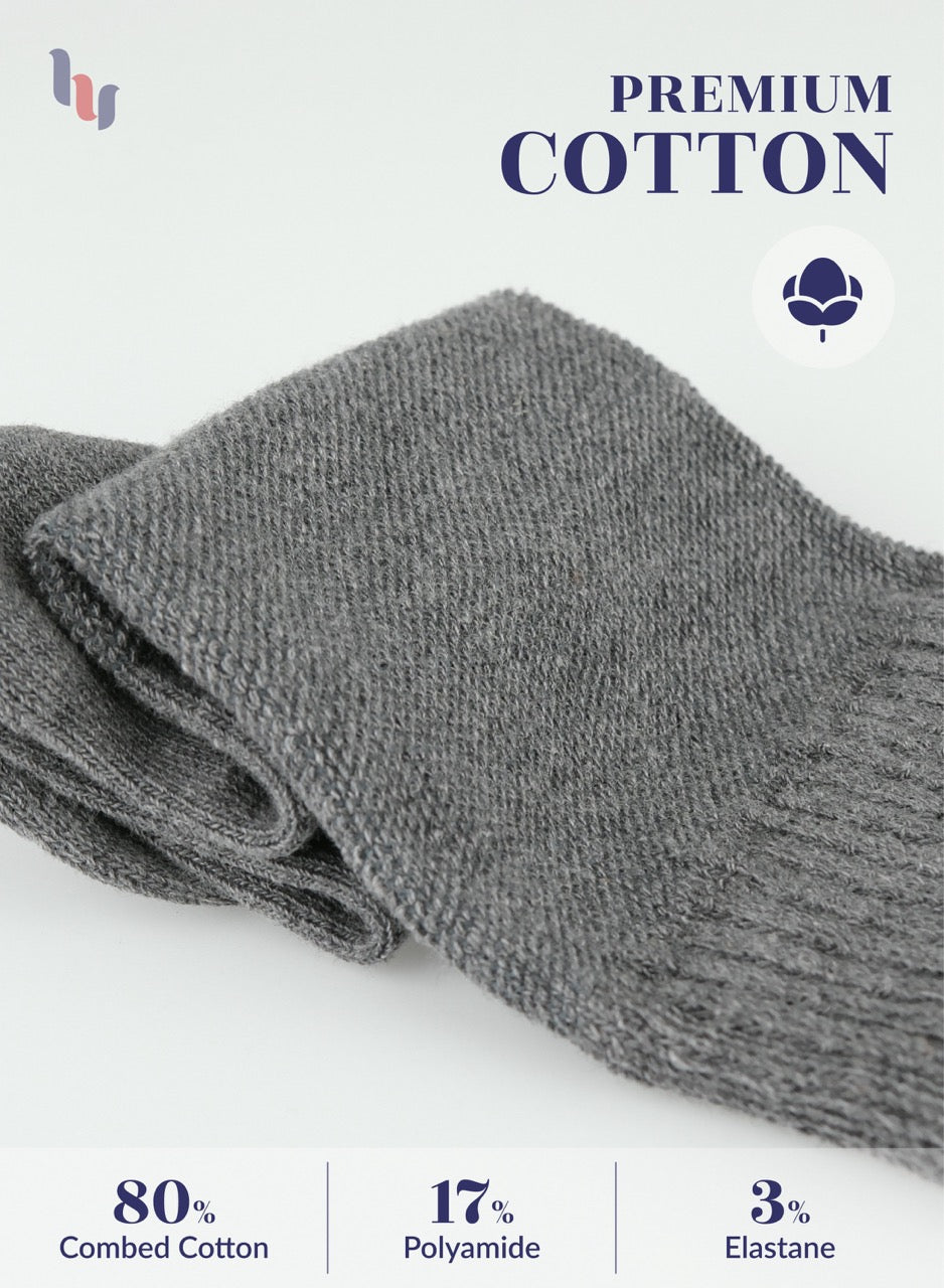 Unisex Cotton Diabetic Crew Socks, 4 Pairs