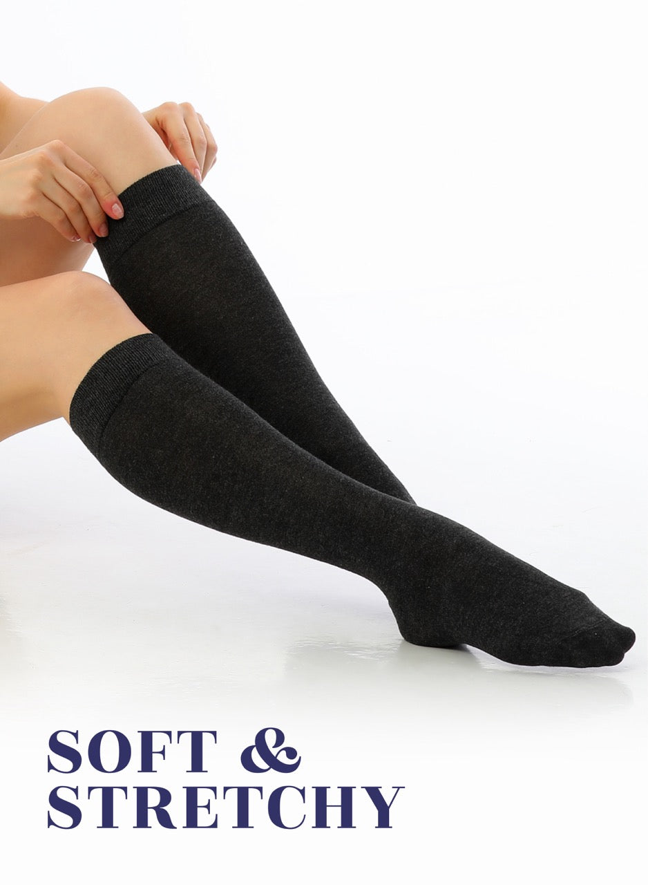 Knee-High Bamboo Dress Socks for Women, 4 Pairs