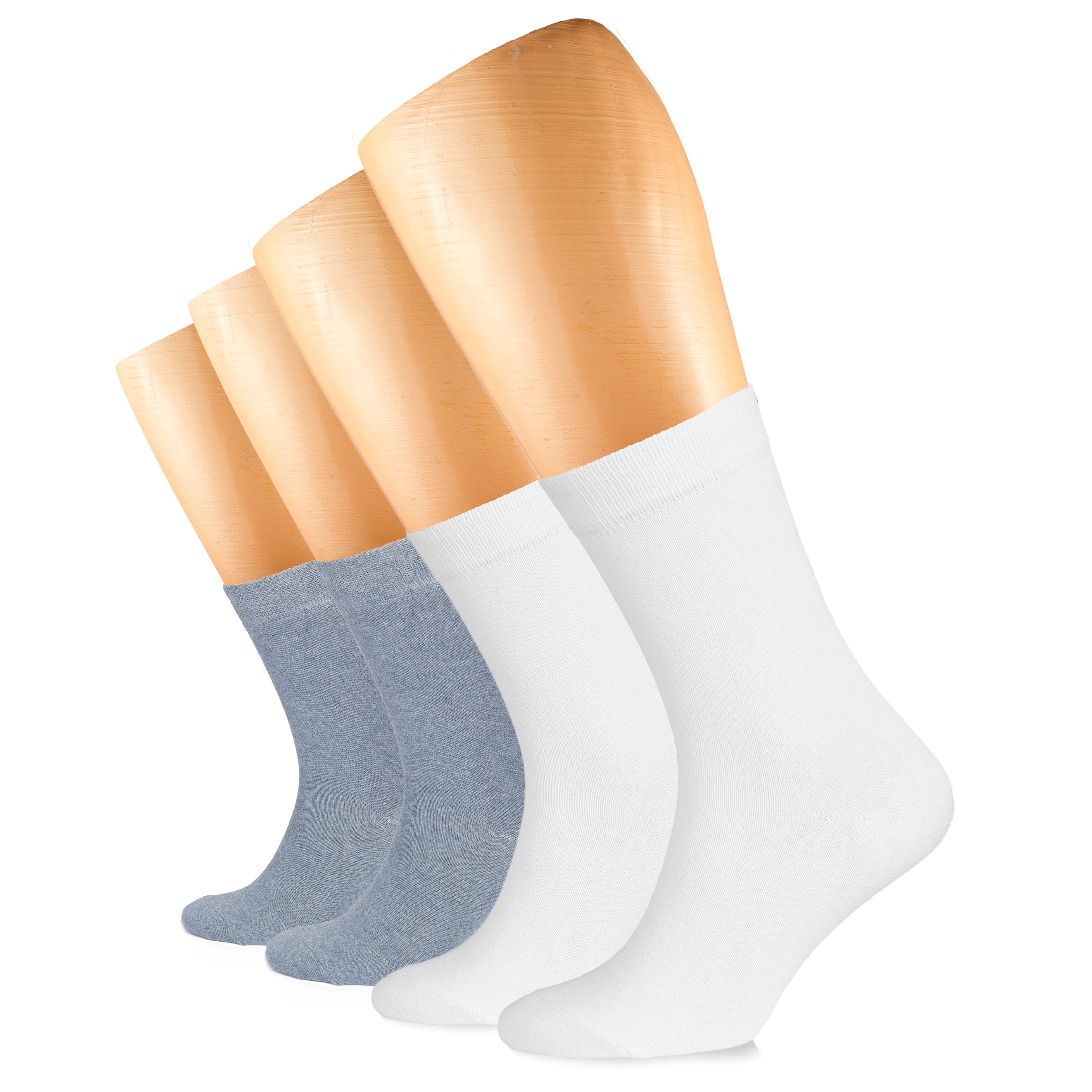 Casual Women's Cotton Dress Crew Socks, 4 Pairs