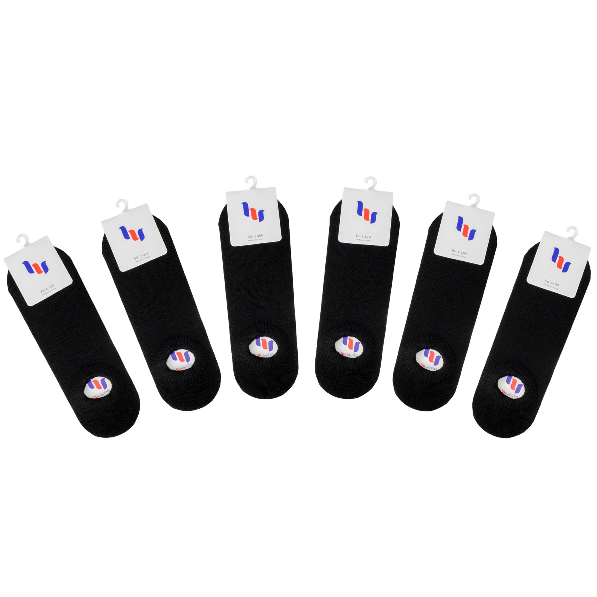 Cotton No-Show Plain Socks for Men (Only Size 10-13), 6 Pairs