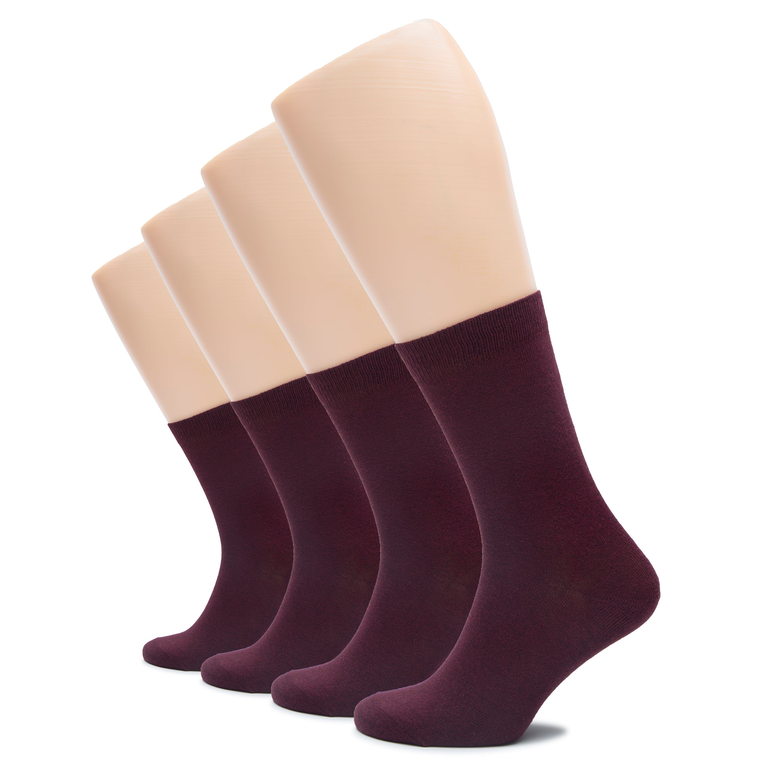 Casual Women's Cotton Dress Crew Socks, 4 Pairs