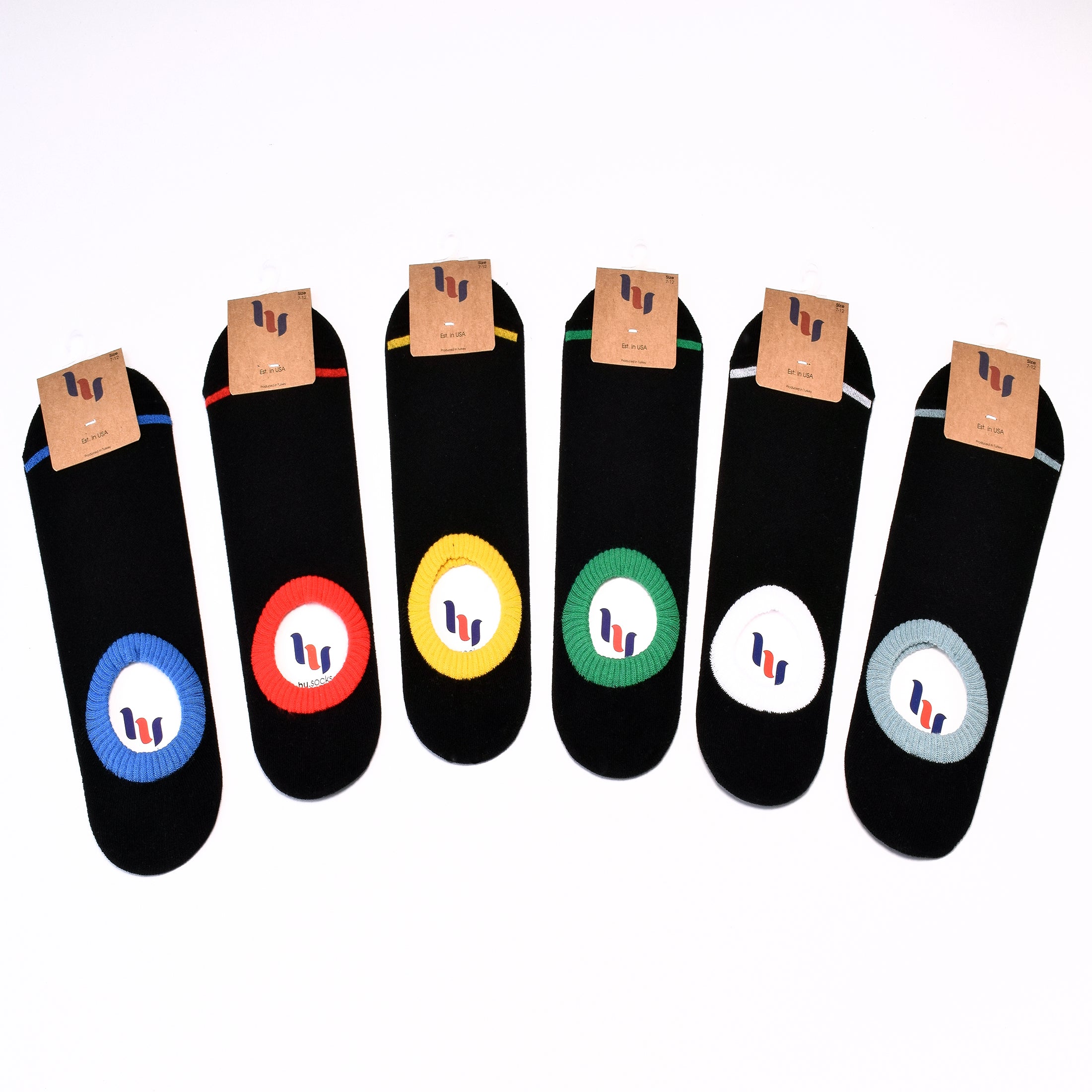 Patterned Cotton No-Show Socks for Men (Only Size 7-12), 6 Pairs