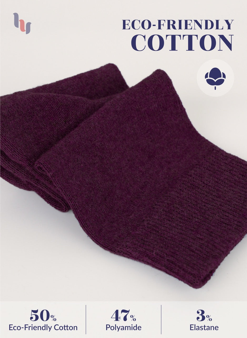 Casual Women's Cotton Dress Crew Socks, 4 Pairs