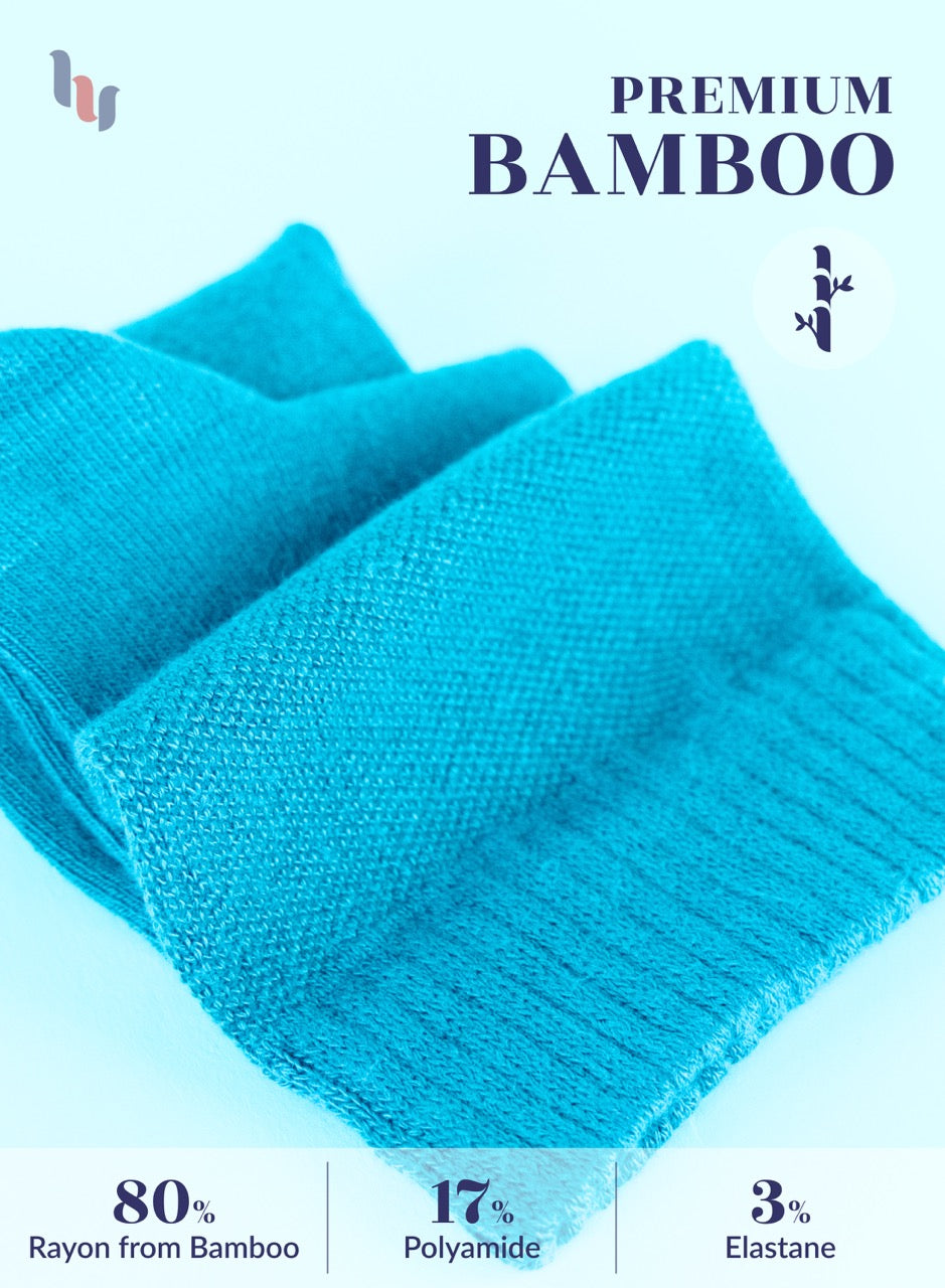 Women's Comfortable Diabetic Bamboo Ankle Socks for Swollen Legs, 3 Pairs