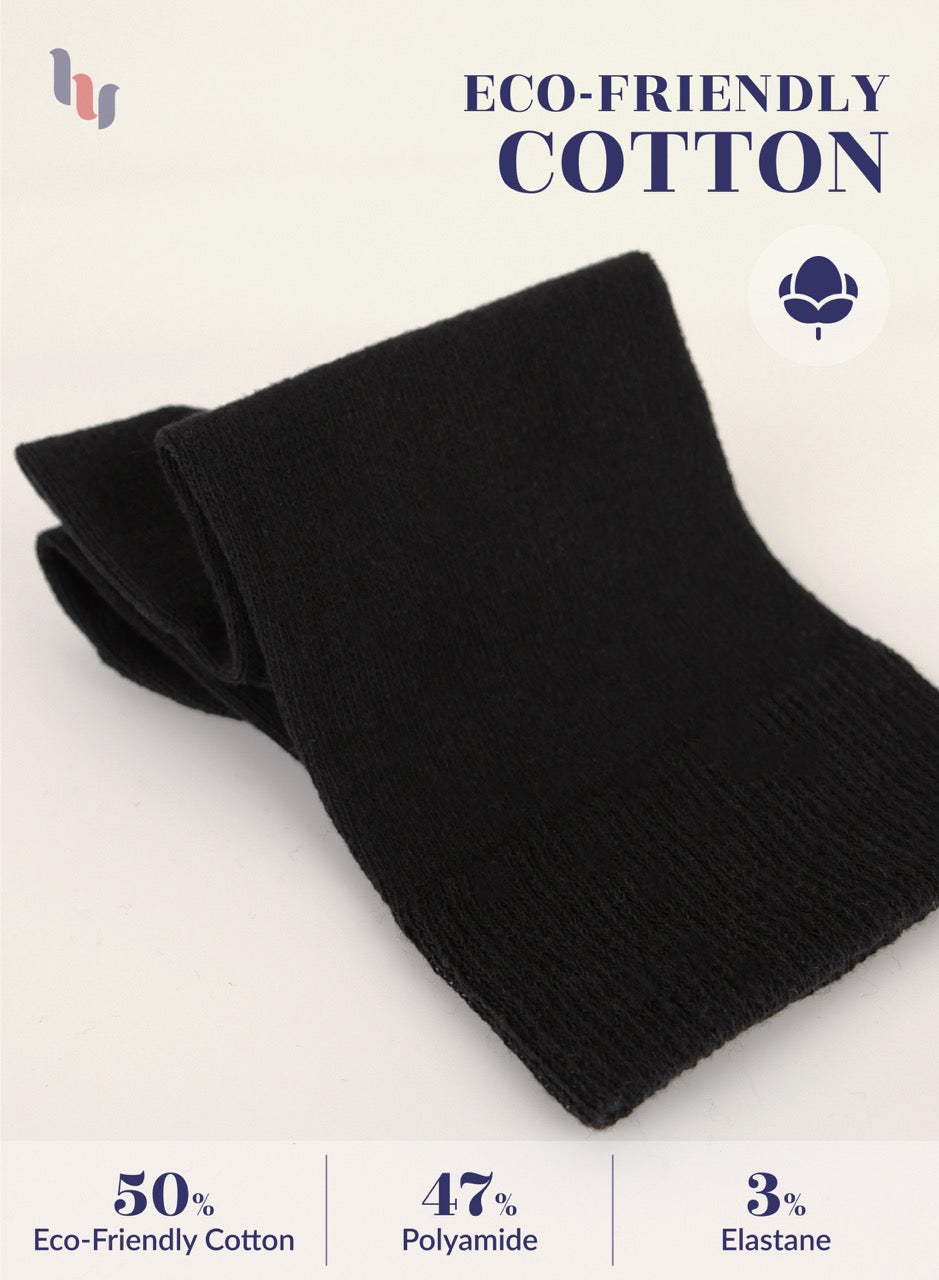 Casual Women's Cotton Dress Crew Socks, 4 Pairs