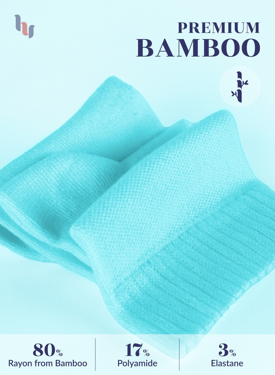 Women's Comfortable Diabetic Bamboo Ankle Socks for Swollen Legs, 3 Pairs