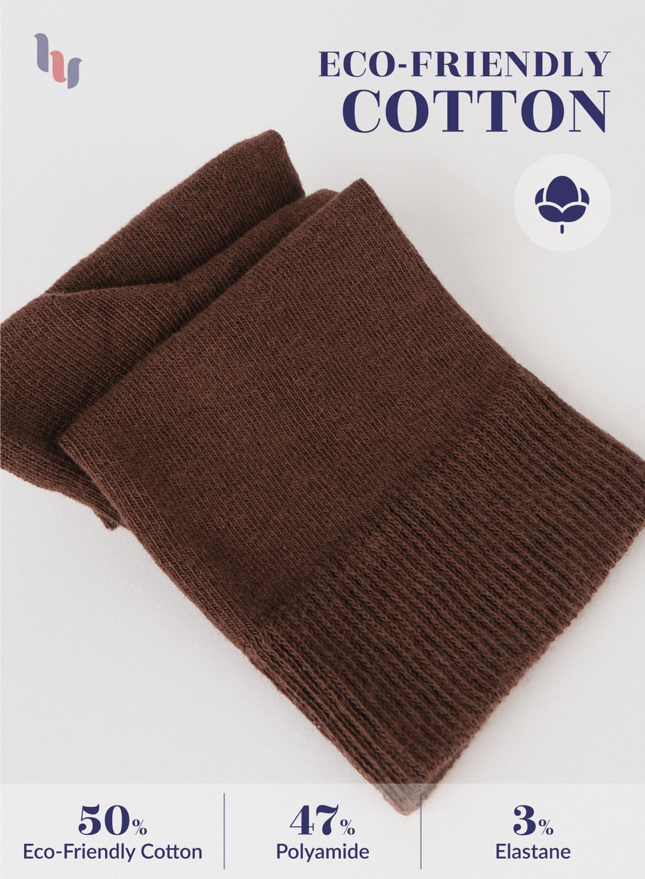 Casual Women's Cotton Dress Crew Socks, 4 Pairs