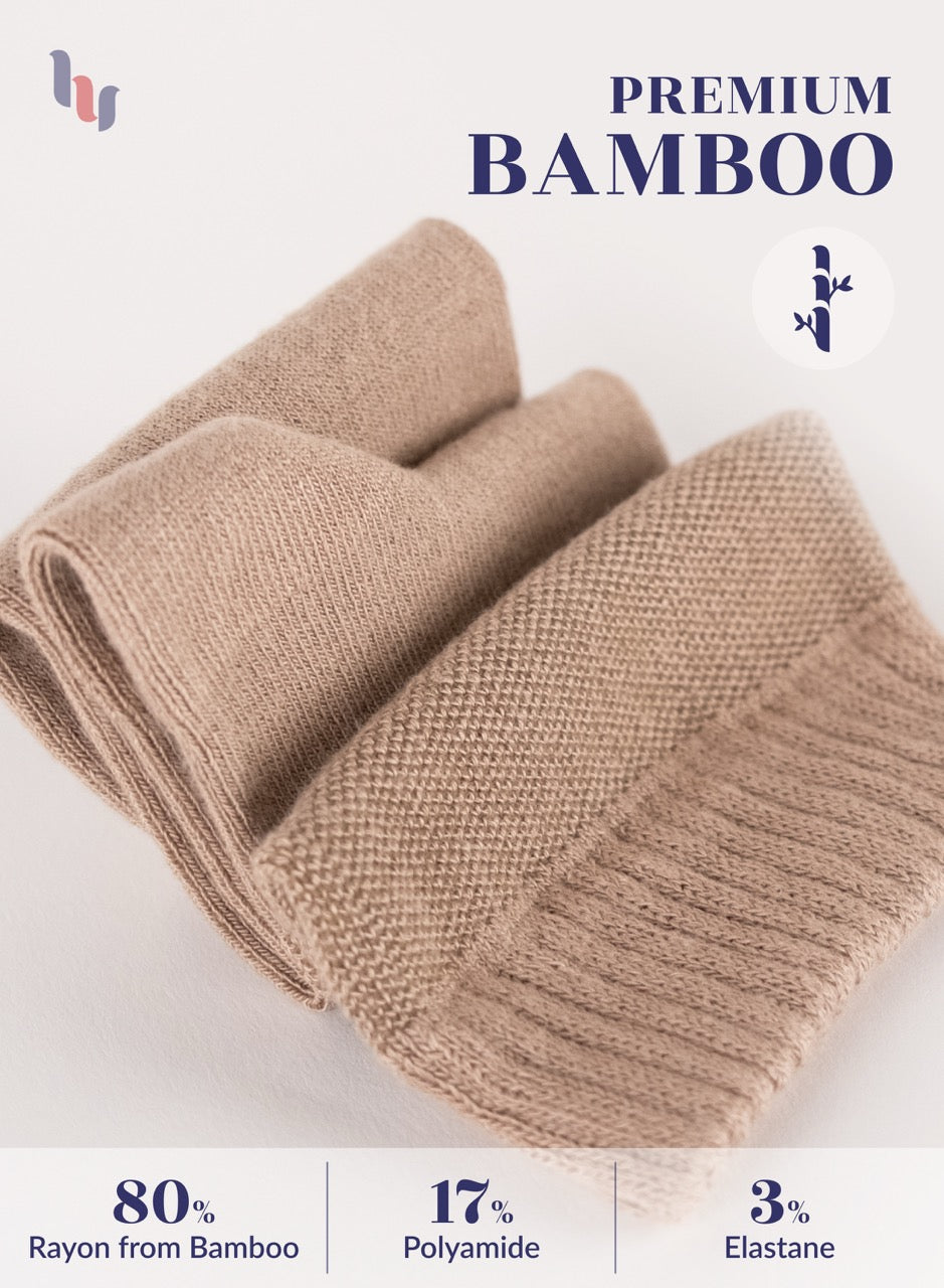 Women's Comfortable Diabetic Bamboo Ankle Socks for Swollen Legs, 3 Pairs