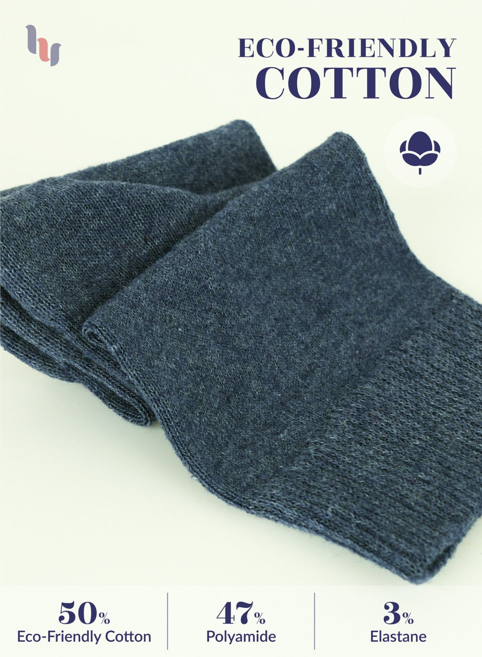 Casual Women's Cotton Dress Crew Socks, 4 Pairs