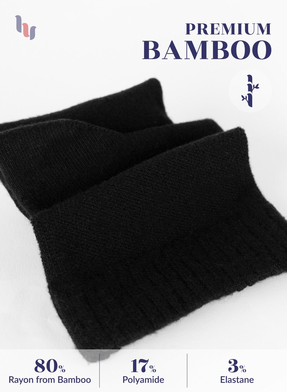 Women's Comfortable Diabetic Bamboo Ankle Socks for Swollen Legs, 3 Pairs