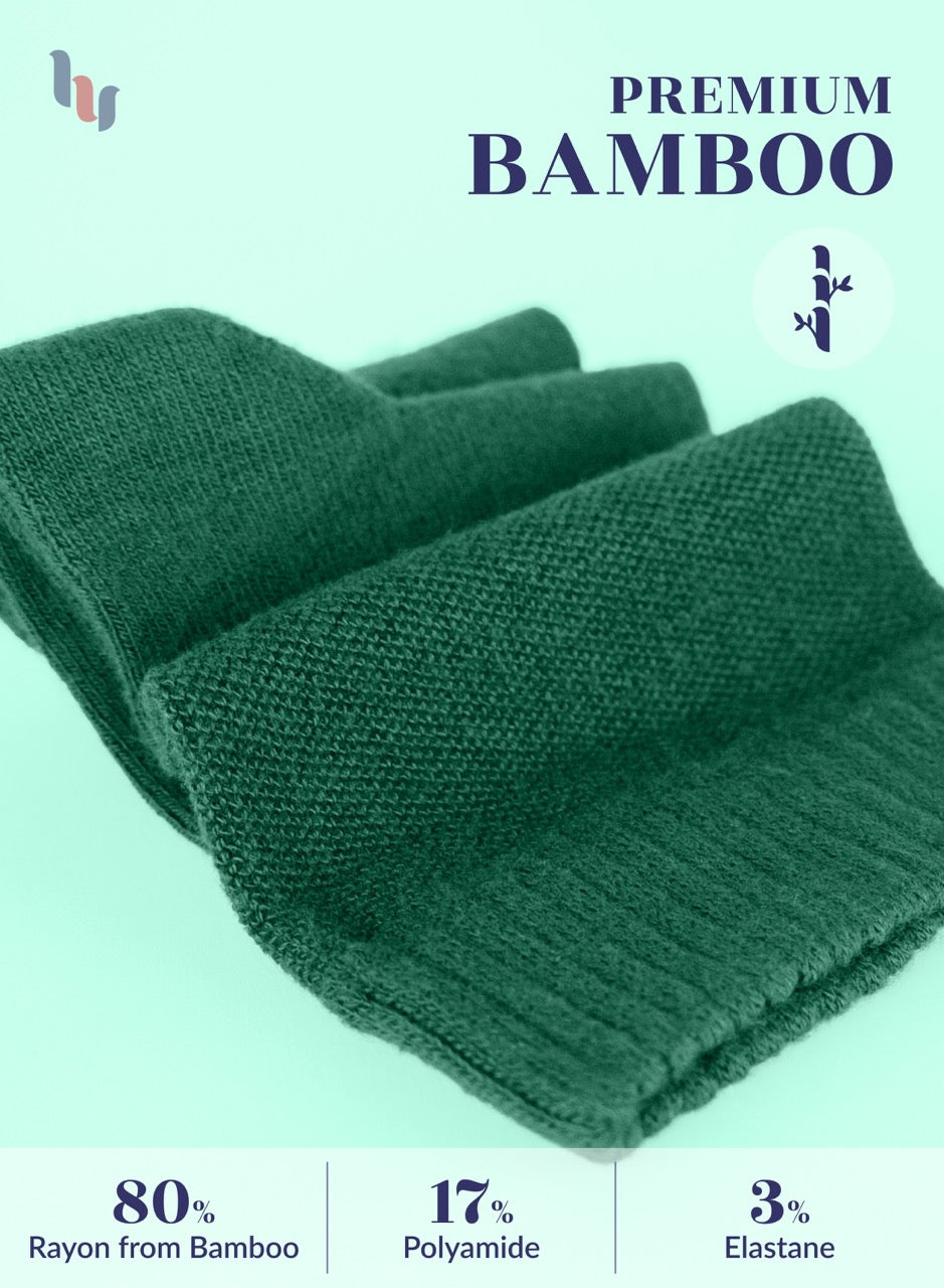 Women's Comfortable Diabetic Bamboo Ankle Socks for Swollen Legs, 3 Pairs