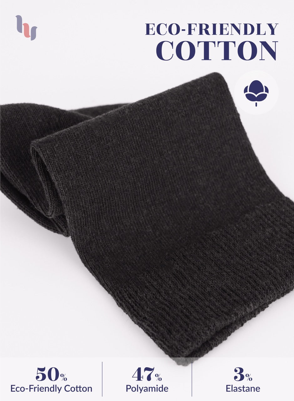 Casual Women's Cotton Dress Crew Socks, 4 Pairs