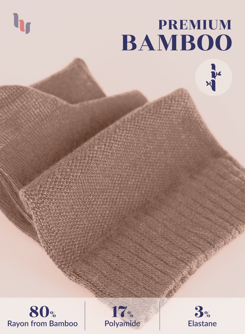 Women's Comfortable Diabetic Bamboo Ankle Socks for Swollen Legs, 3 Pairs