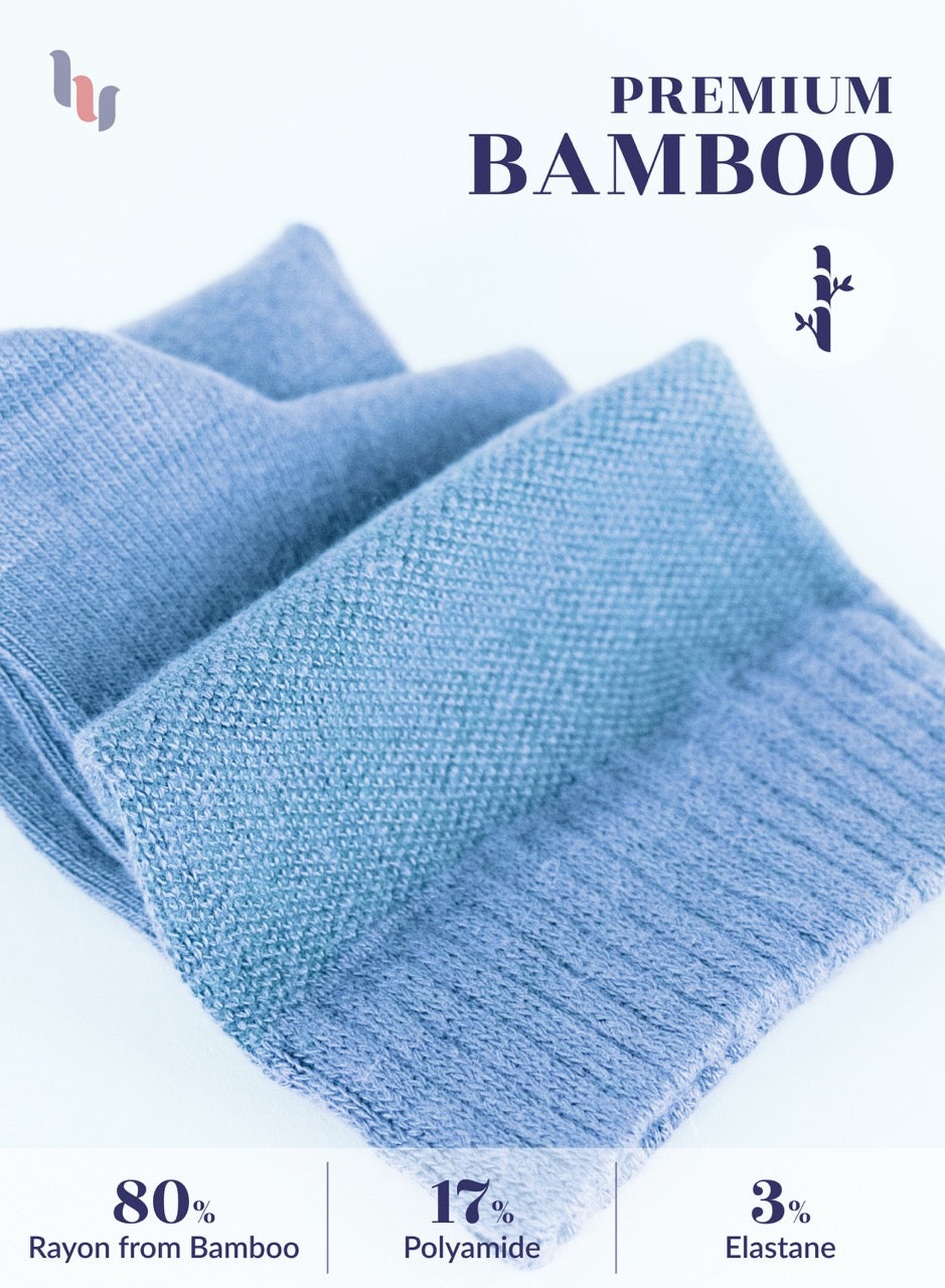 Women's Comfortable Diabetic Bamboo Ankle Socks for Swollen Legs, 3 Pairs