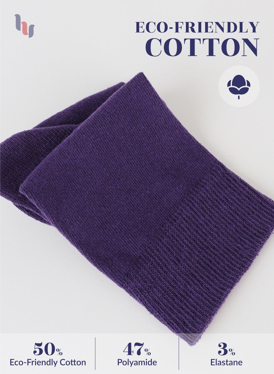 Casual Women's Cotton Dress Crew Socks, 4 Pairs