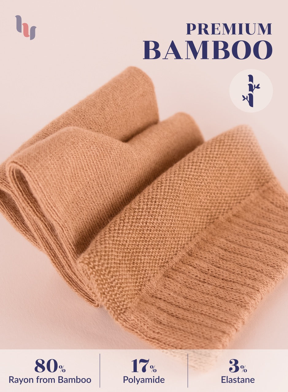 Women's Comfortable Diabetic Bamboo Ankle Socks for Swollen Legs, 3 Pairs