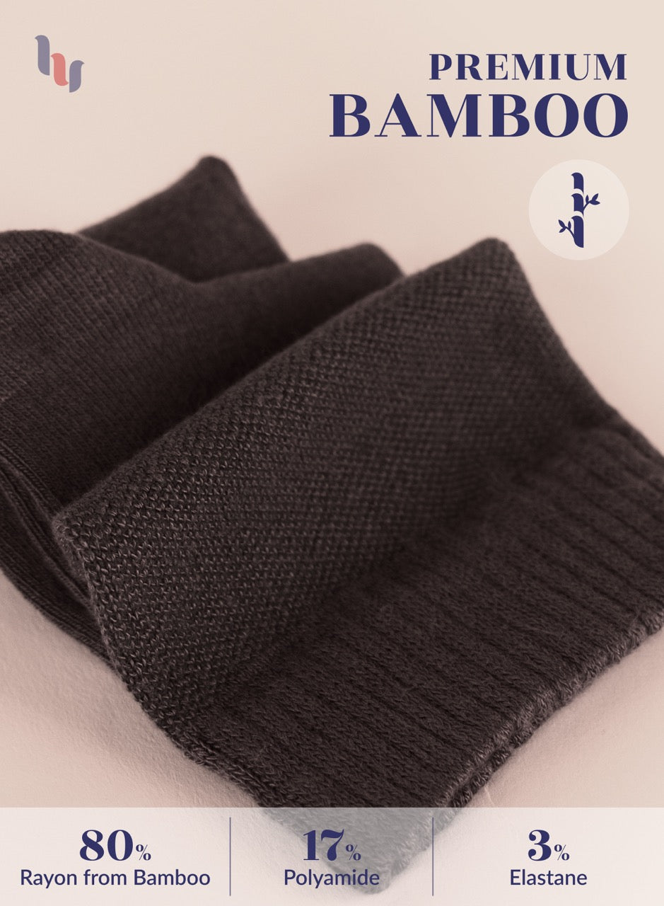 Women's Comfortable Diabetic Bamboo Ankle Socks for Swollen Legs, 3 Pairs