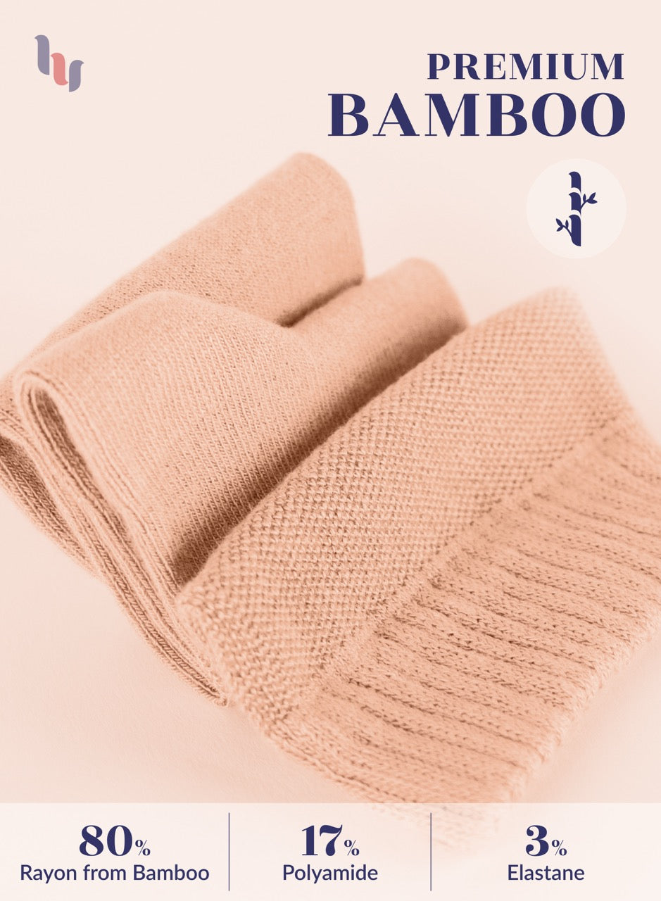 Women's Comfortable Diabetic Bamboo Ankle Socks for Swollen Legs, 3 Pairs