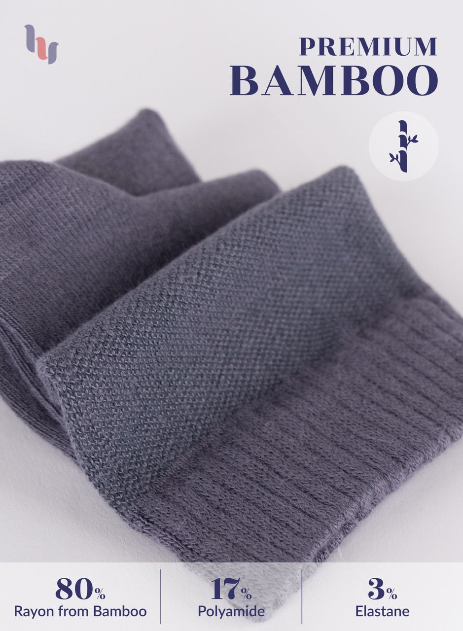Women's Comfortable Diabetic Bamboo Ankle Socks for Swollen Legs, 3 Pairs