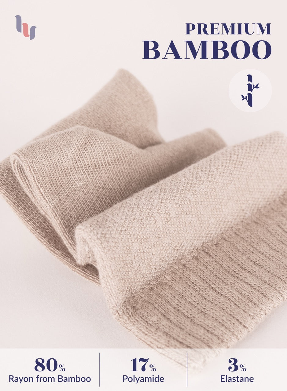 Women's Comfortable Diabetic Bamboo Ankle Socks for Swollen Legs, 3 Pairs